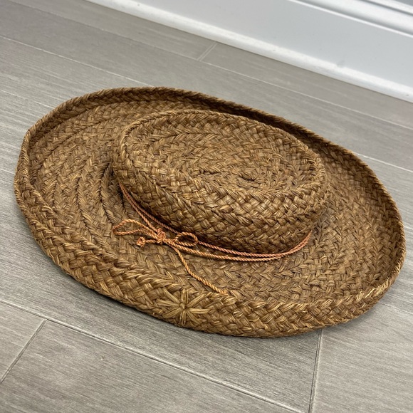 Helen Kaminski Straw Raffia Sun Hat Australia Natural Bohemian Boho Summer Beach - Picture 8 of 15